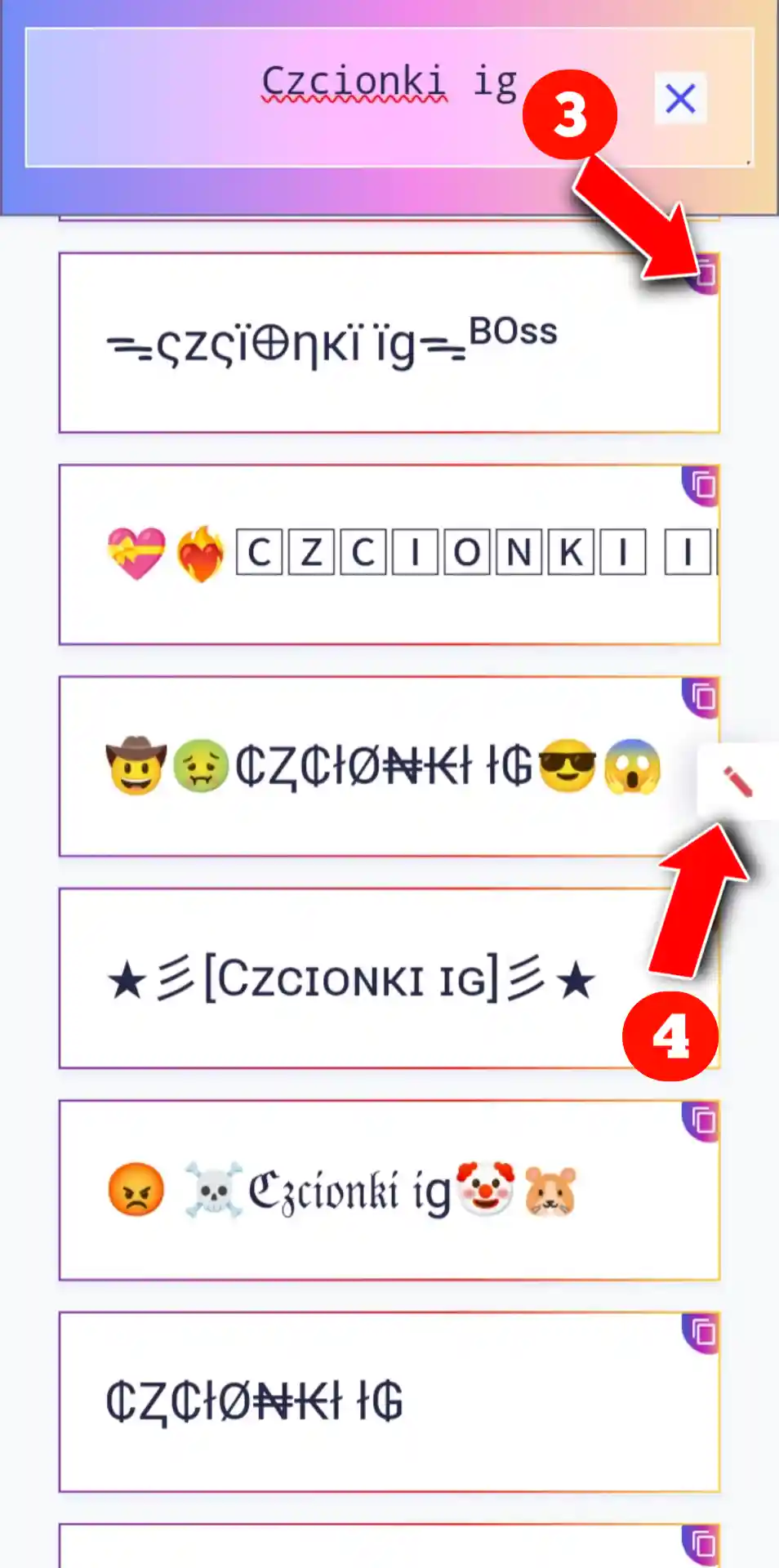 czcionki